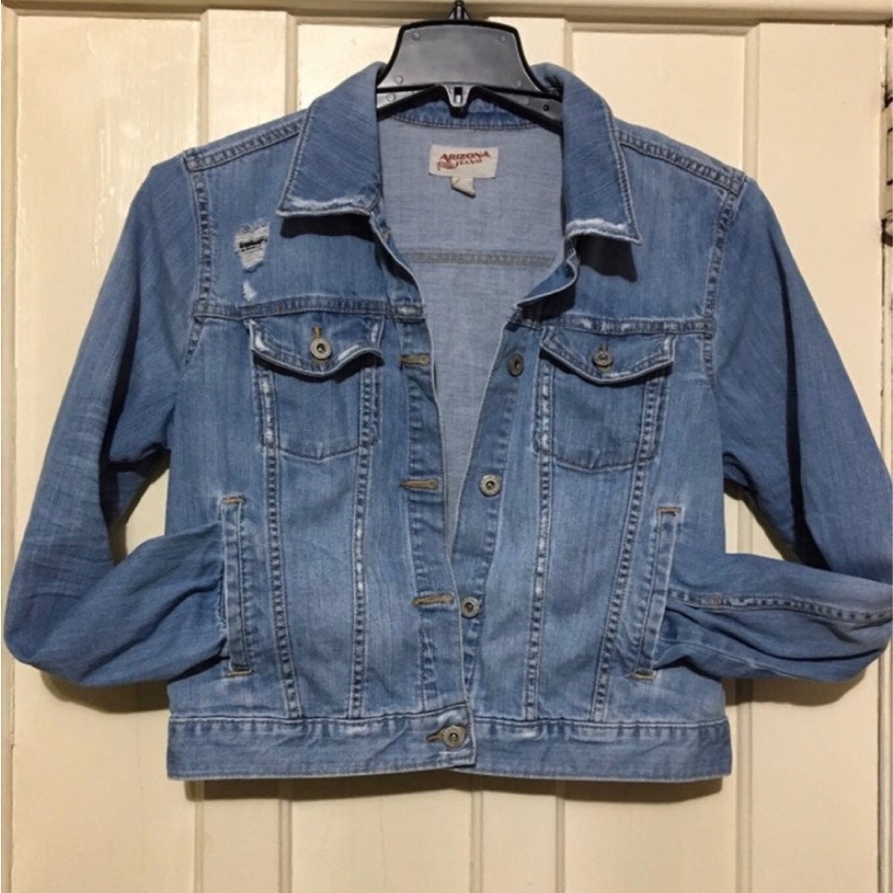 Arizona the original women’s Jean Jacket/large -petite